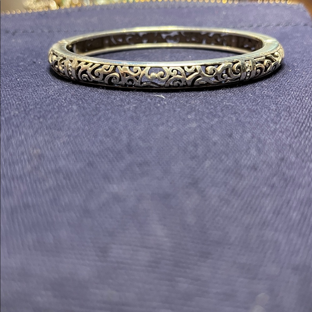 Brighton Viewpoint hinged Silver bangle bracelet